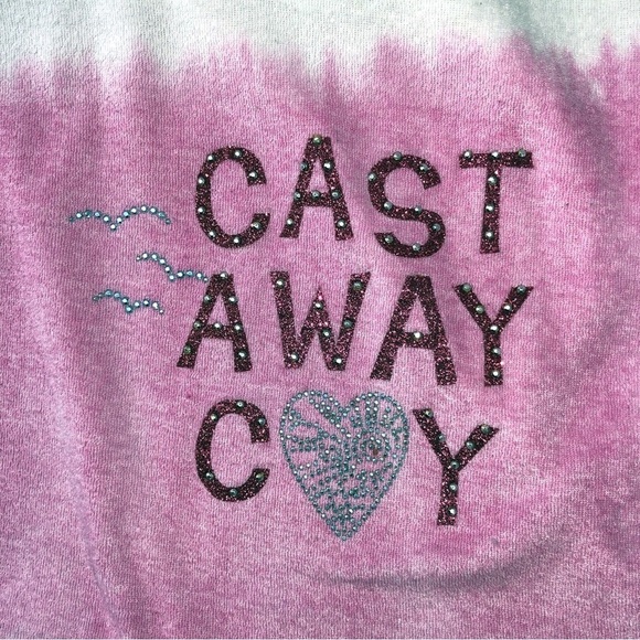 Disney Cast Away Cay Pink and Orange Ombre Terrycloth Swim Coverup Dress Size M - Picture 5 of 9